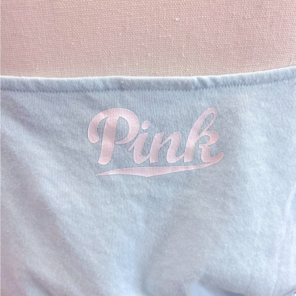 Victoria’s Secret PINK Blue Romper V Neck Elastic Waist Lounge M - Picture 6 of 8